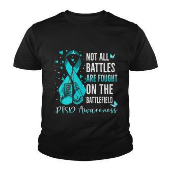 Not All Battles Are Fought On The Battlefield Ptsd Awareness Youth T-shirt - Monsterry AU