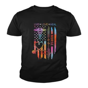 Nurse Graduation Nurse Week Nurse Us Flag Nurse Day Youth T-shirt - Monsterry