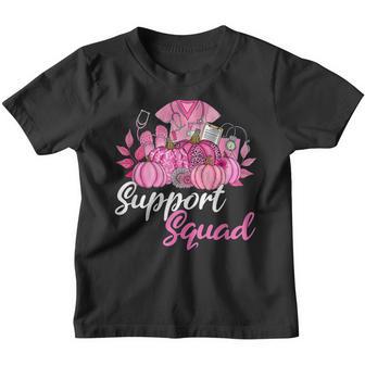 Nurse Life Support Squad Pink Ribbon Breast Cancer Awareness Youth T-shirt - Thegiftio UK