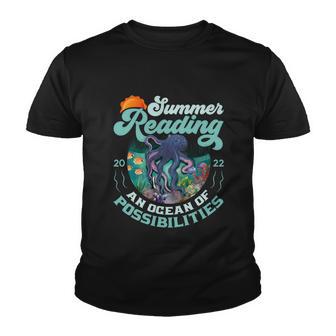 Oceans Of Possibilities Summer Reading 2022 Librarian Youth T-shirt - Thegiftio UK