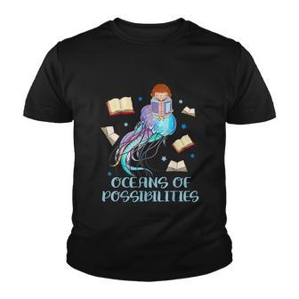 Oceans Of Possibilities Summer Reading 2022 Librarian Youth T-shirt - Thegiftio UK