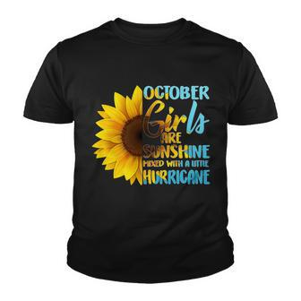 October Girls Sunflower Tshirt Youth T-shirt - Monsterry