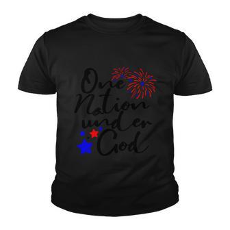 One Nation Under God Firework 4Th Of July Youth T-shirt - Monsterry UK