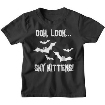 Ooh Look Sky Kittens Funny Halloween Bats Costume Youth T-shirt - Thegiftio UK