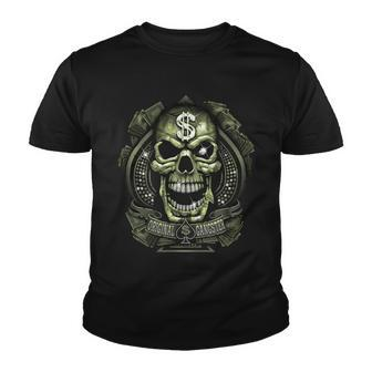 Original Gangster Skull Bling Youth T-shirt - Monsterry CA