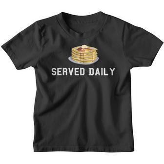 Pancakes Served Daily Offensive Lineman Ol Football Youth T-shirt - Thegiftio UK