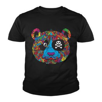 Panda Pirate Abstract Youth T-shirt - Monsterry