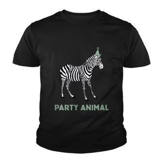Party Animal Zebra Birthday Zebra Animal Birthday Youth T-shirt - Monsterry CA