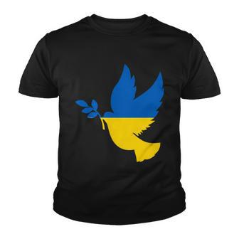 Peace In Ukraine Dove Youth T-shirt - Monsterry DE