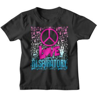 Peace Love Respiratory Hippie Respiratory Therapist Therapy Zip Hoodie Youth T-shirt - Thegiftio UK
