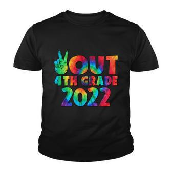 Peace Out 4Th Grade 2022 Tie Dye Happy Last Day Of School Funny Gift Youth T-shirt - Monsterry DE