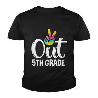 Peace Out 5Th Grade Tie Dye Graduation Class Of 2022 Virtual Meaningful Gift Youth T-shirt - Thegiftio UK