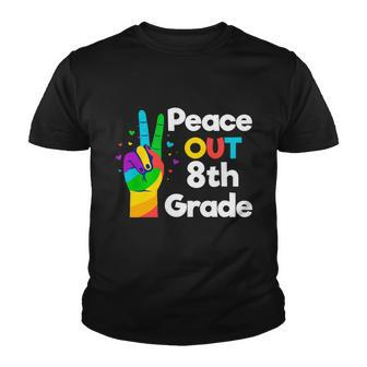 Peace Out Eighth Grade 8Th Last Day School Graduation Gift Youth T-shirt - Thegiftio UK