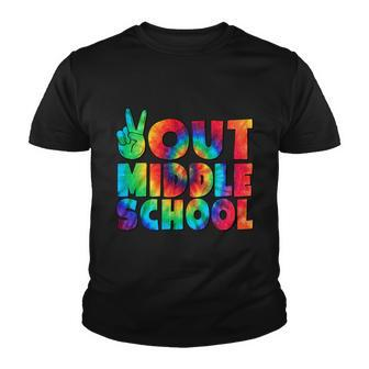 Peace Out Middle School Graduation Happy Last Day Of School Gift Youth T-shirt - Monsterry