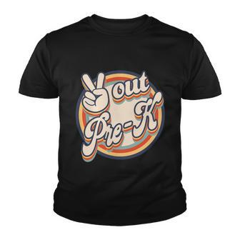Peace Out Pregiftk Retro Graduation Happy Last Day Of School Funny Gift Youth T-shirt - Monsterry