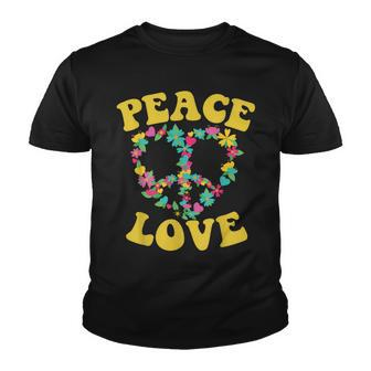Peace Sign Love 60S 70S Tie Dye Hippie Halloween Costume V7 Youth T-shirt - Seseable