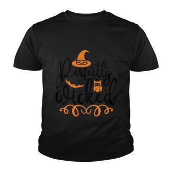 Perfectly Wicked Halloween Quote Youth T-shirt - Monsterry