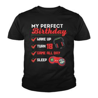 Perfekter 18Th Birthday Gamer Boy Gamer Youth T-shirt - Seseable