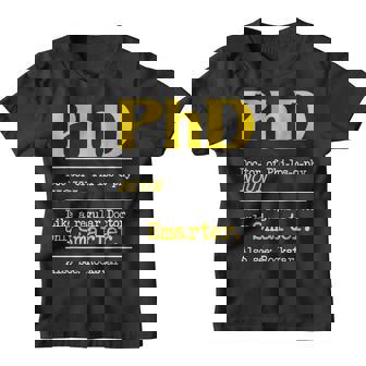Phd Graduate Phd Graduation Doctorate Degree Definition Youth T-shirt - Thegiftio UK