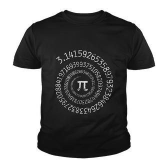 Pi Day Shirt Spiral Pi Math Design For Pi Day 314 Tshirt Youth T-shirt - Monsterry
