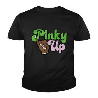 Pinky Up Aka Inspired Greek Sorority Tshirt Youth T-shirt - Monsterry DE