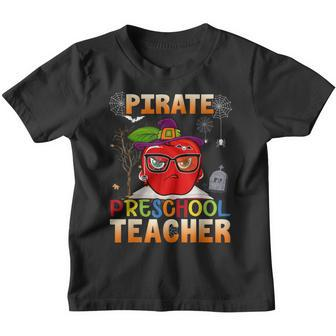 Pirate Preschool Teacher For Halloween Funny Pirate Day Youth T-shirt - Thegiftio UK