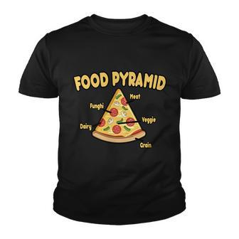 Pizza Food Pyramid Youth T-shirt - Monsterry DE