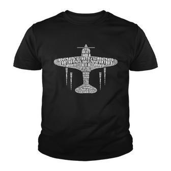 Plane Phonetic Alphabet Youth T-shirt - Thegiftio UK