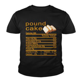 Pound Cake Nutrition Facts Label Youth T-shirt - Monsterry UK