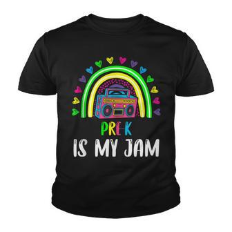 Pre-K Is My Jam Rainbow Boombox Teacher Student Youth T-shirt - Thegiftio UK