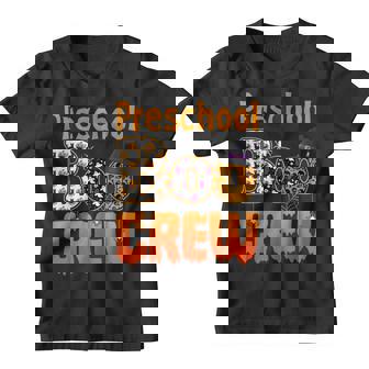 Pre-K Preschool Teacher Student Halloween Preschool Boo Crew Youth T-shirt - Thegiftio