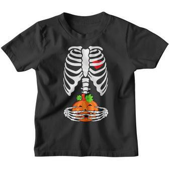 Pregnancy Announcement Pregnant Skeleton Halloween Pumpkin Youth T-shirt - Thegiftio UK