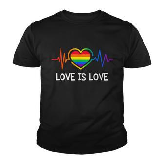 Pride Month Lgbt Gay Pride Heartbeat Lesbian Gays Graphic Design Printed Casual Daily Basic Youth T-shirt - Thegiftio UK