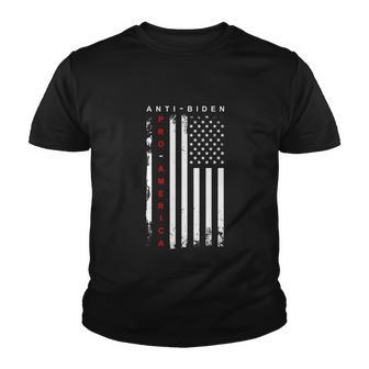 Pro America Anti Biden Flag Usa Impeach Joe Biden Anti Biden Youth T-shirt - Monsterry DE