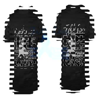 Prostate Cancer Awareness Faith Hope Youth T-shirt - Monsterry