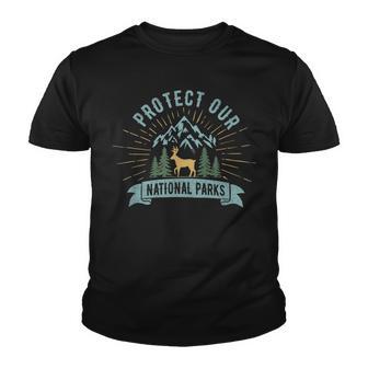 Protect National Parks Vintage Colors Supportive Youth T-shirt - Thegiftio UK