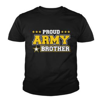 Proud Army Brother Gift Us Military Brother Family Graphic Design Printed Casual Daily Basic Youth T-shirt - Thegiftio UK