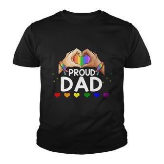 Proud Dad Lgbt Flag Gay Lesbian Pride Parades Rainbow Funny Gift Youth T-shirt - Monsterry AU