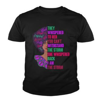 Proud Inspiring Black Woman I Am The Storm Tshirt Youth T-shirt - Monsterry DE