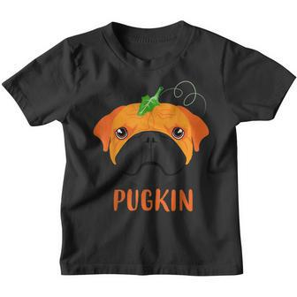 Pugkin Pumpkin Pug Halloween Puppy Lover Gifts Costumes Youth T-shirt - Thegiftio UK