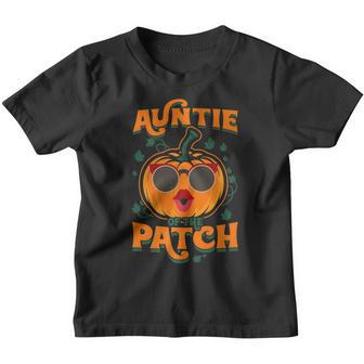 Pumpkin Auntie Of The Patch Family Cute Halloween Aunt Gift Youth T-shirt - Thegiftio UK