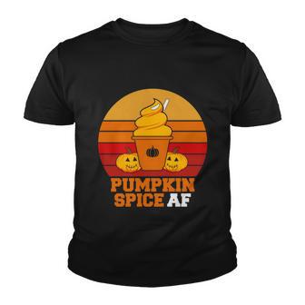 Pumpkin Spice Af Cream Pumpkin Halloween Quote Youth T-shirt - Monsterry