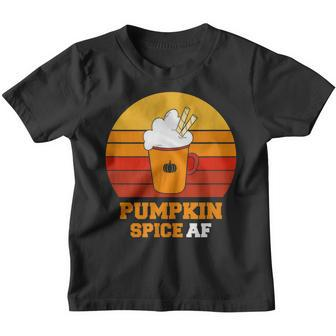 Pumpkin Spice Af Retro Vintage Background Happy Halloween Youth T-shirt - Thegiftio UK