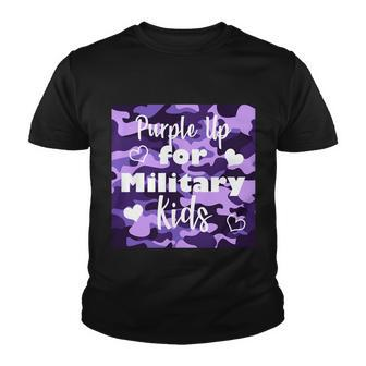 Purple Up For Military Kids Awareness Youth T-shirt - Monsterry DE