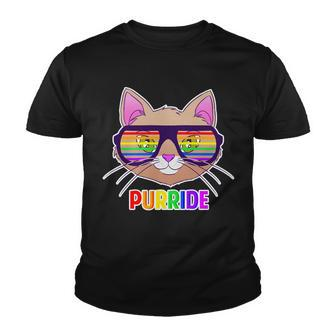 Purride Gay Pride Cat Youth T-shirt - Monsterry DE