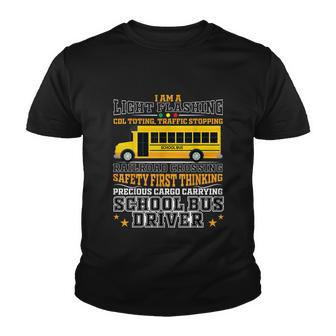 Railroad Crossing School Bus Driver Design For A Bus Driver Youth T-shirt - Monsterry