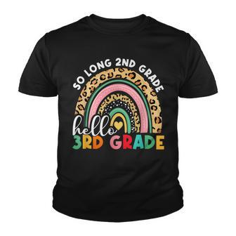 Rainbow So Long 2Nd Grade Hello 3Rd Grade Teacher Kids Youth T-shirt - Seseable