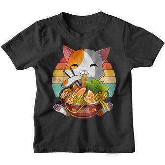 Ramen Cat Kawaii Anime Japanese Food Girls Official Nager V3 Youth T-shirt - Thegiftio UK