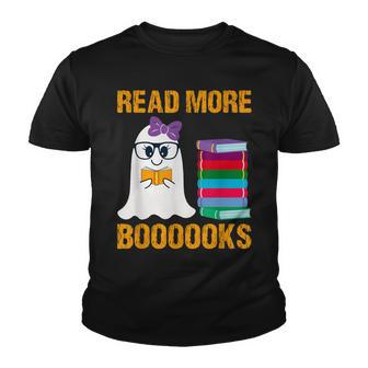 Read More Boooooks Cute Ghost Read More Books Halloween Youth T-shirt - Thegiftio UK