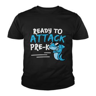 Ready To Attack Prek Shark Back To School Youth T-shirt - Monsterry UK